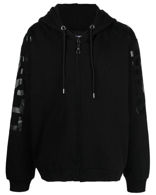 Les Hommes logo-print zip-up hoodie