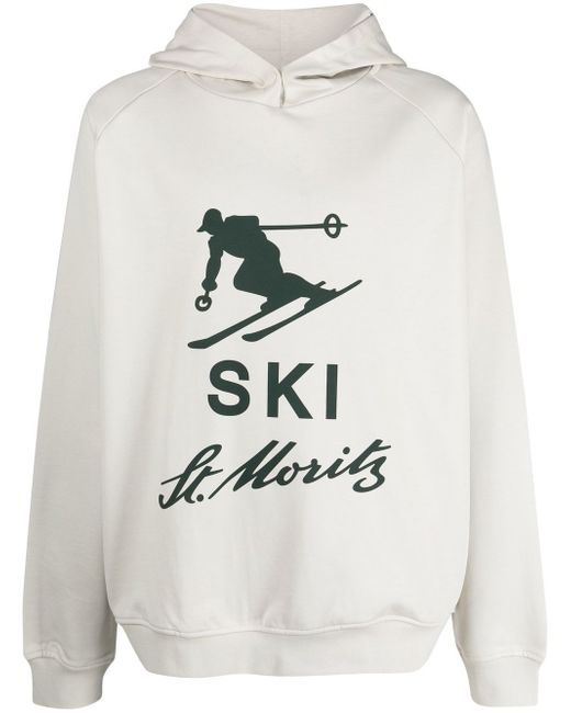 Bally Ski graphic-print cotton hoodie