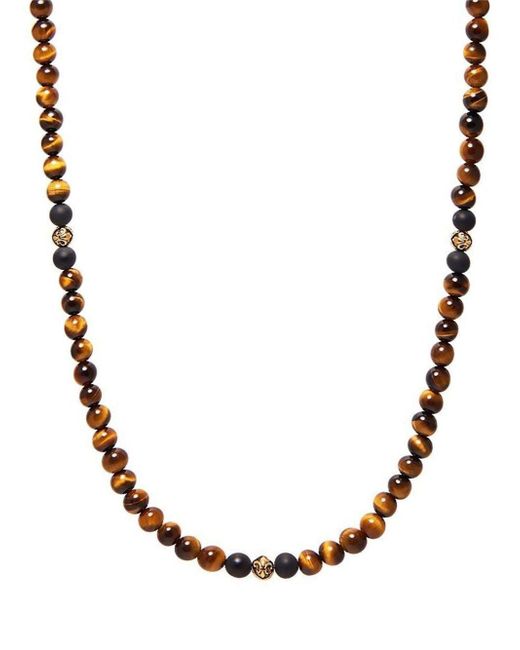 Nialaya Jewelry beaded tiger eye necklace