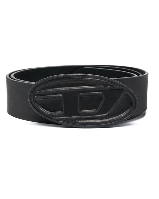 Diesel logo-buckle leather belt