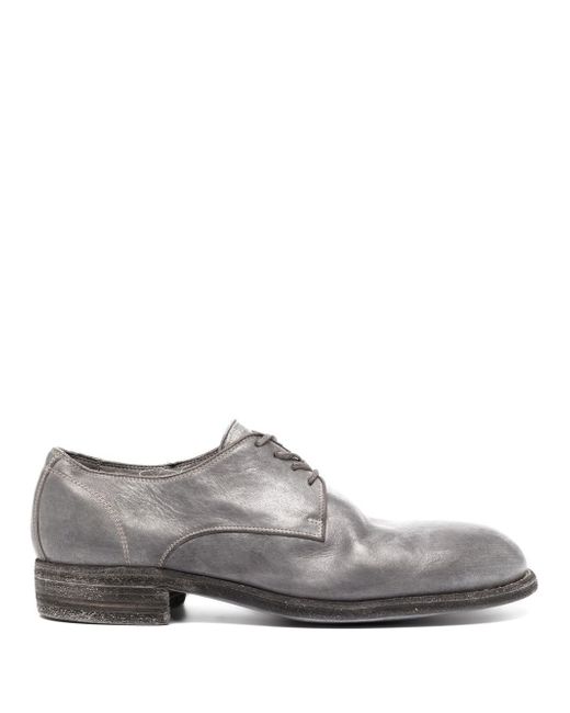 Guidi distressed lace-up derby shoes
