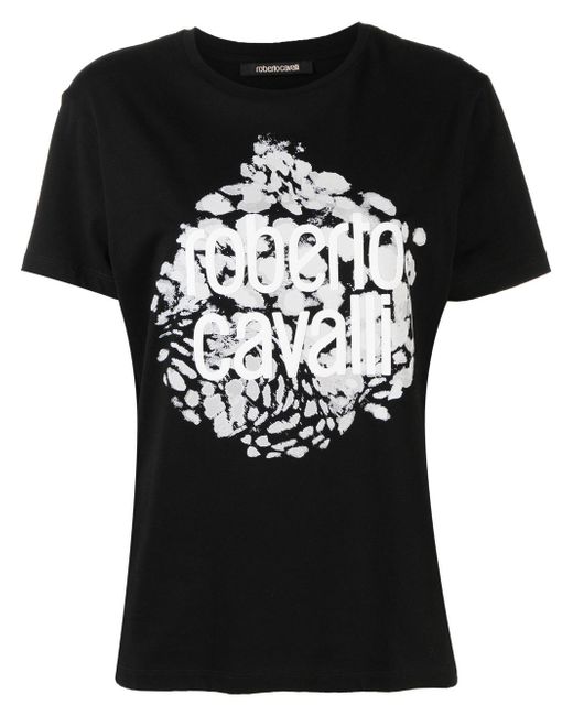 Roberto Cavalli logo-print short-sleeved T-shirt