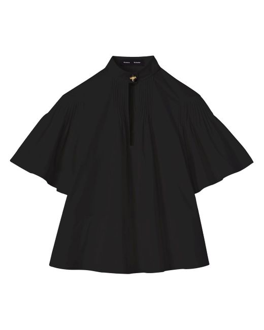 Proenza Schouler pintuck-detail short-sleeved blouse