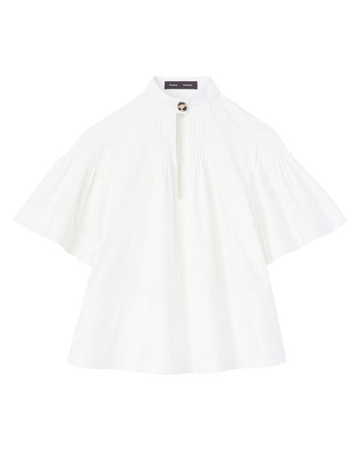 Proenza Schouler pintuck-detail flared blouse