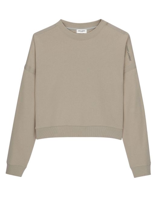 Saint Laurent cropped cotton sweatshirt