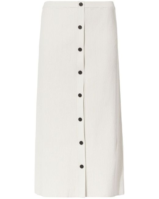 Proenza Schouler White Label ribbed-knit button-front skirt