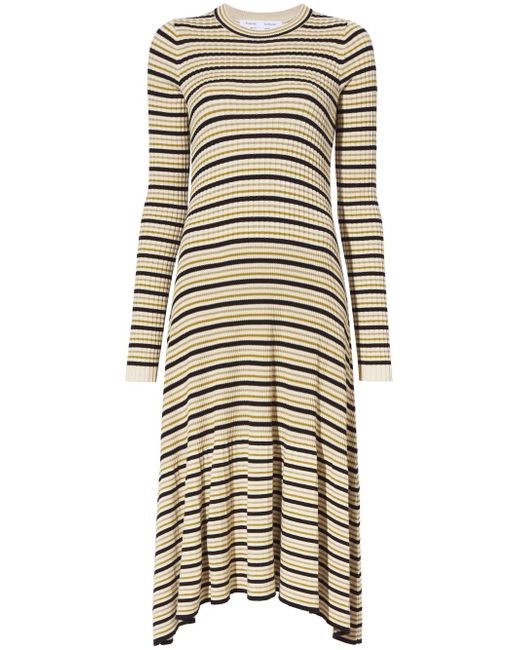 Proenza Schouler White Label striped ribbed-knit dress