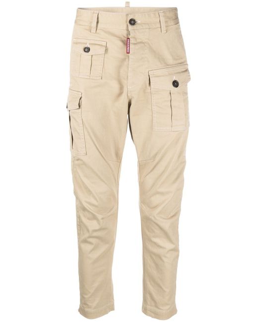 Dsquared2 logo-patch tapered trousers