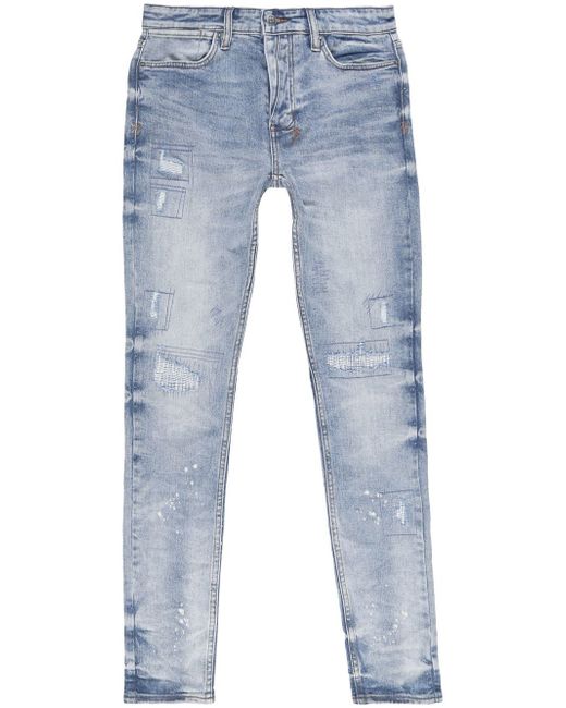 Ksubi ripped-detail straight-leg jeans