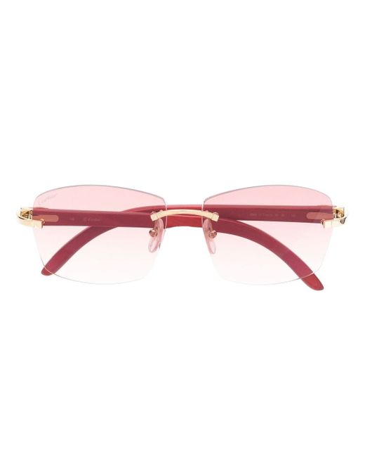 Cartier rimless rectangle-frame sunglasses