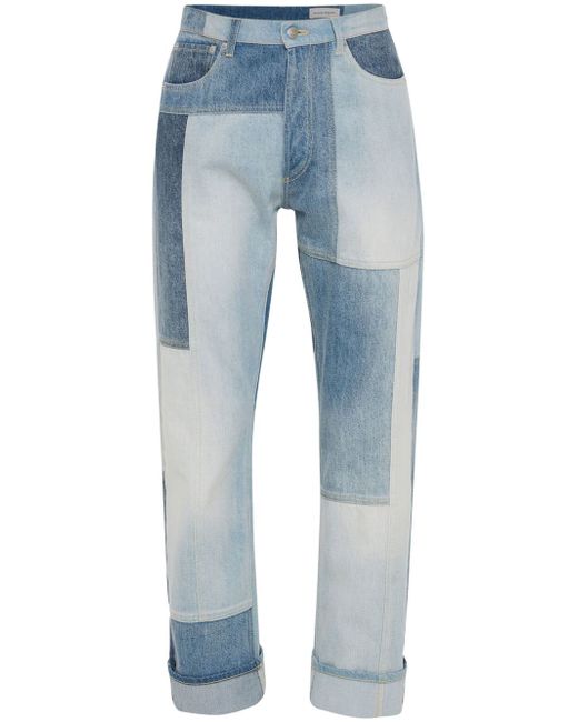 Alexander McQueen patchwork-design jeans