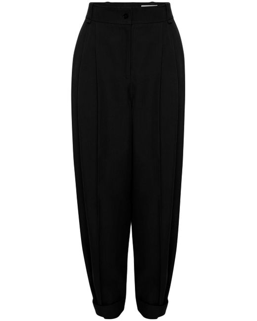 Alexander McQueen cropped high-waisted tapered trousers