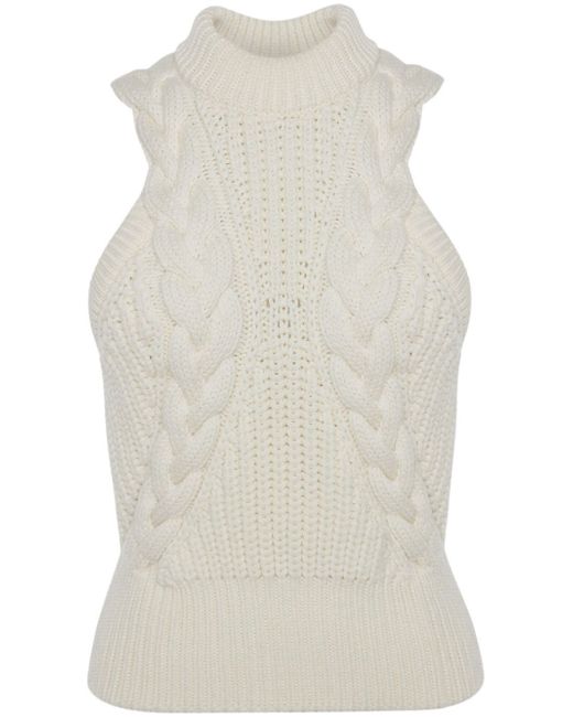 Alexander McQueen cable-knit wool top