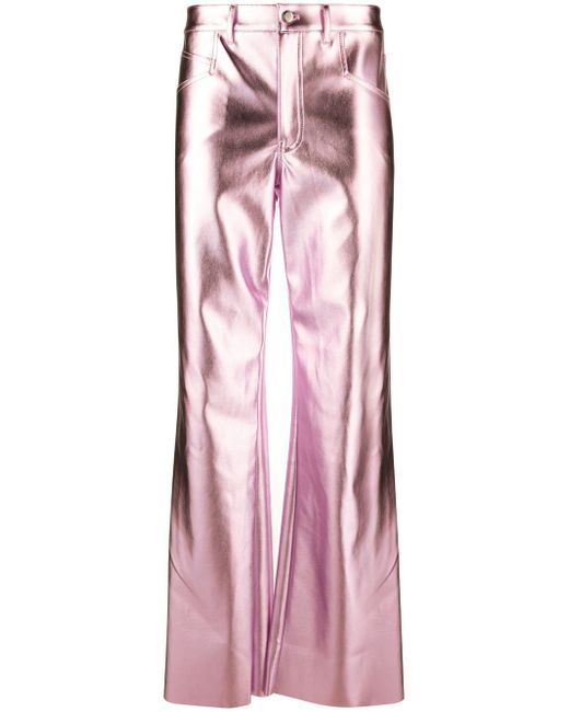Alix Nyc Jay metallic-effect wide-leg trousers