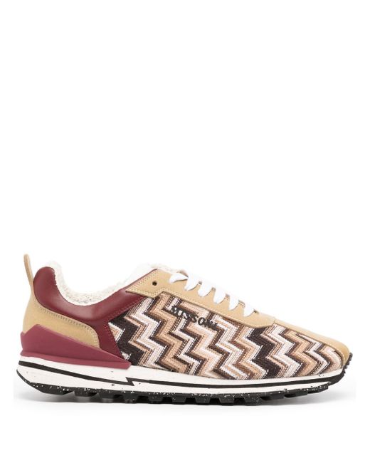 Missoni striped lace-up sneakers