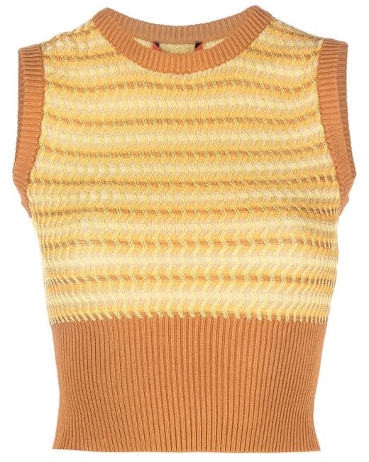 Eckhaus Latta Cobra zigzag knitted vest