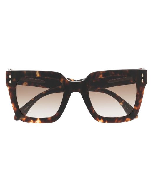 Isabel Marant Eyewear tortoiseshell square frame oversized sunglasses