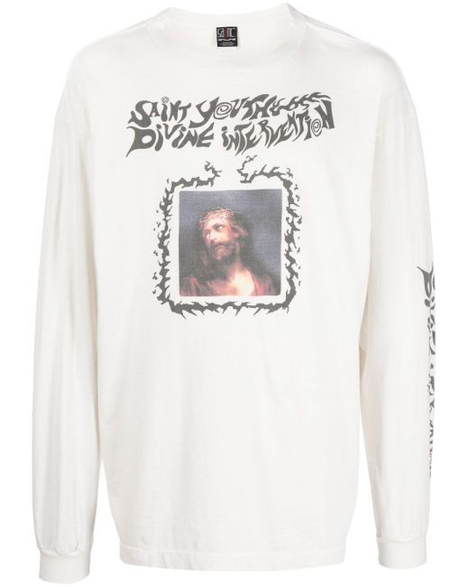 Saint Mxxxxxx graphic-print long-sleeved T-shirt