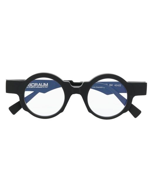 Kuboraum round-frame optical glasses