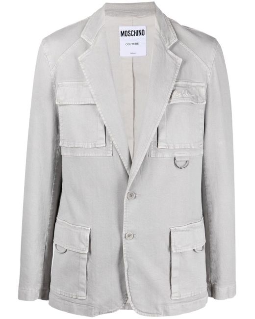 Moschino military-style cotton safari jacket