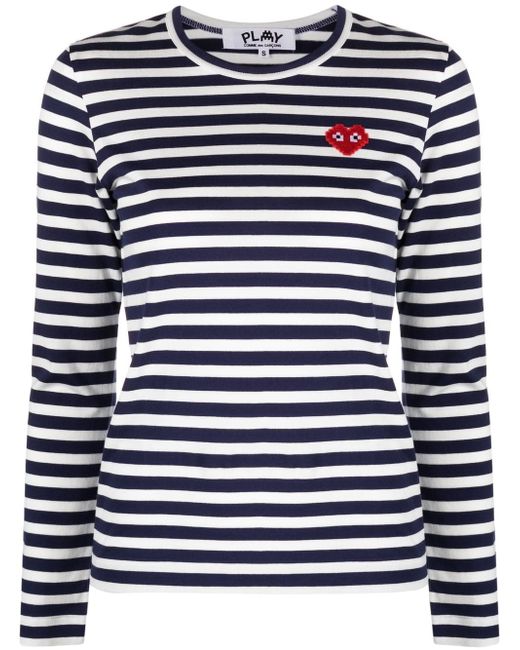 Comme Des Garçons Play horizontal-stripe long-sleeve T-shirt