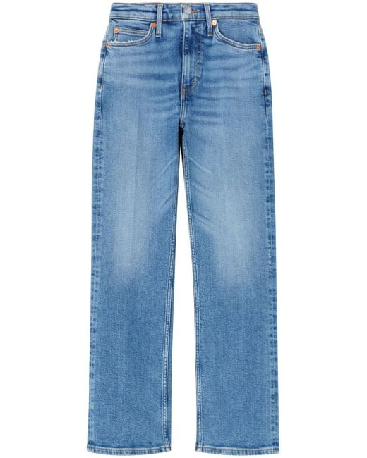 Re/Done high-rise cropped bootcut jeans