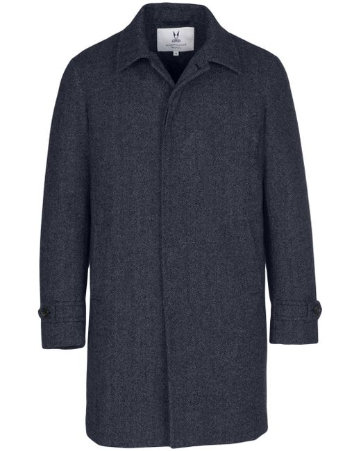 Norwegian Wool single-breasted down-filled coat