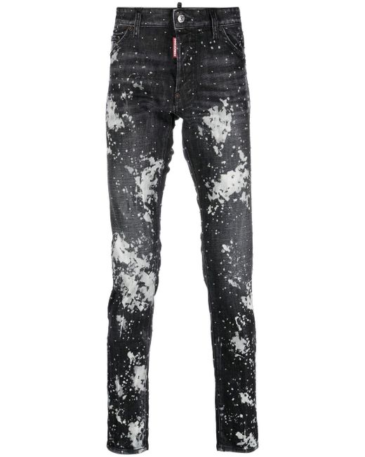 Dsquared2 paint-splatter jeans