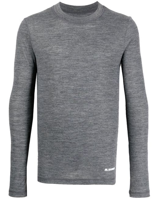 Jil Sander logo-print long-sleeved T-shirt