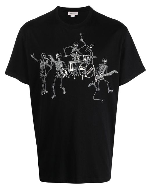 Alexander McQueen skeleton-print short-sleeved T-shirt