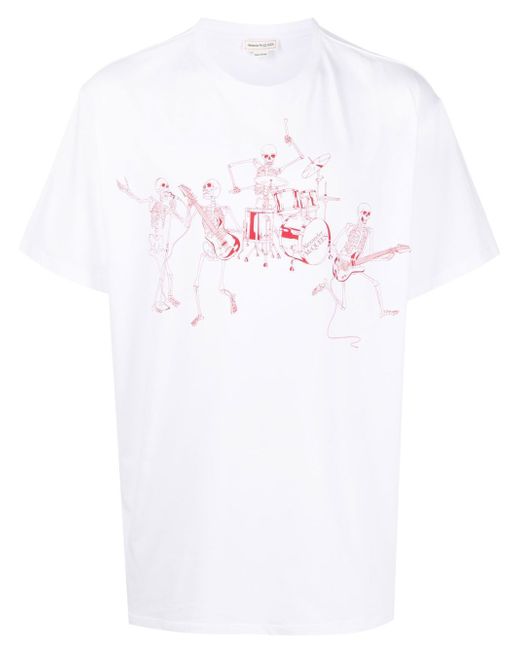 Alexander McQueen Skeleton Band-print short-sleeved T-shirt