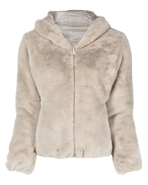 Save The Duck hooded faux-fur jacket