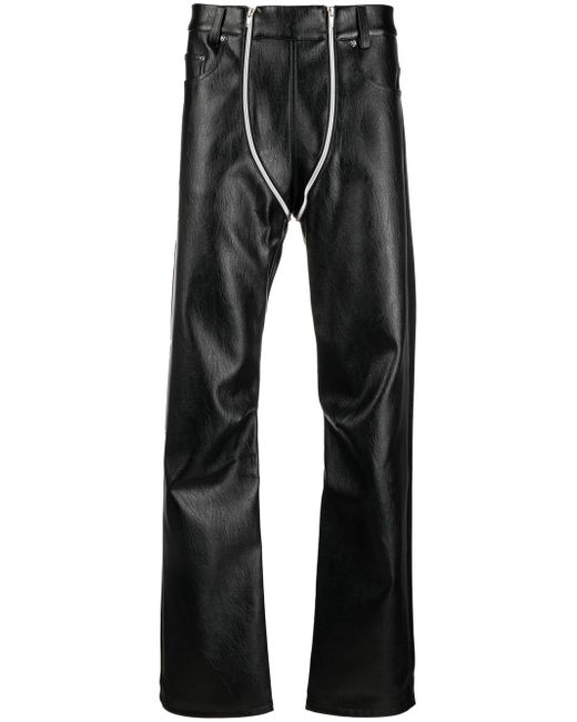 GmBH faux-leather slim-cut trousers