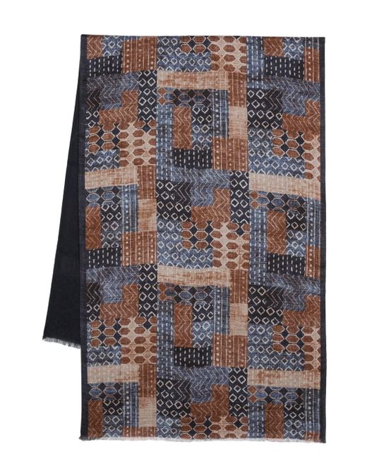Dell'oglio patchwork-patterned scarf