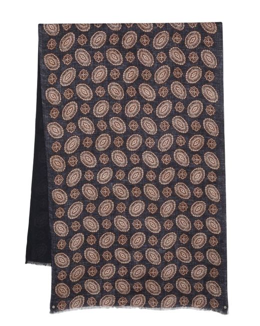 Dell'oglio two-toned patterned scarf