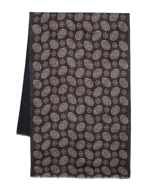 Dell'oglio two-tone patterned scarf