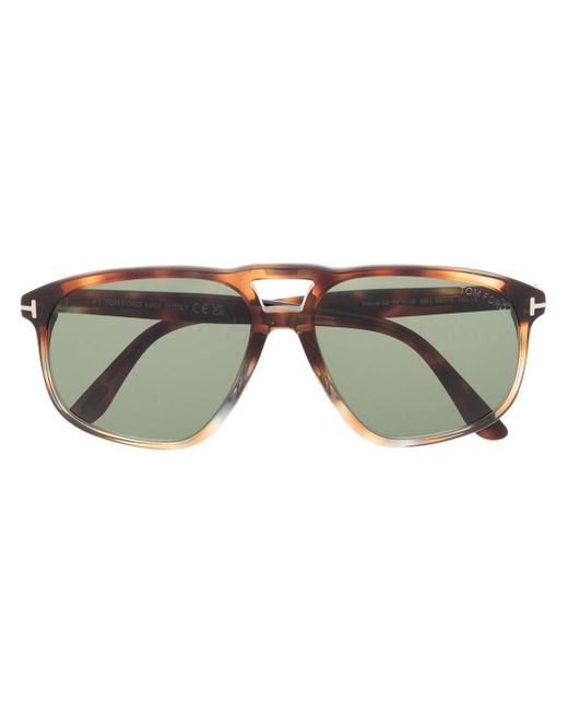Tom Ford tortoiseshell-effect round-frame sunglasses