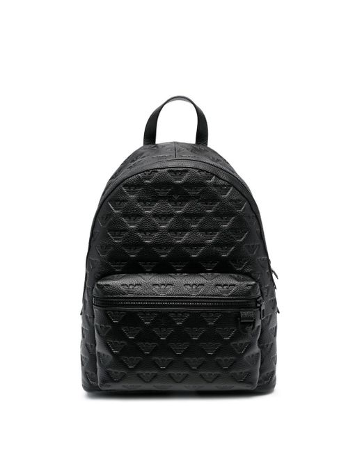 Emporio Armani jacquard-logo zip-around backpack