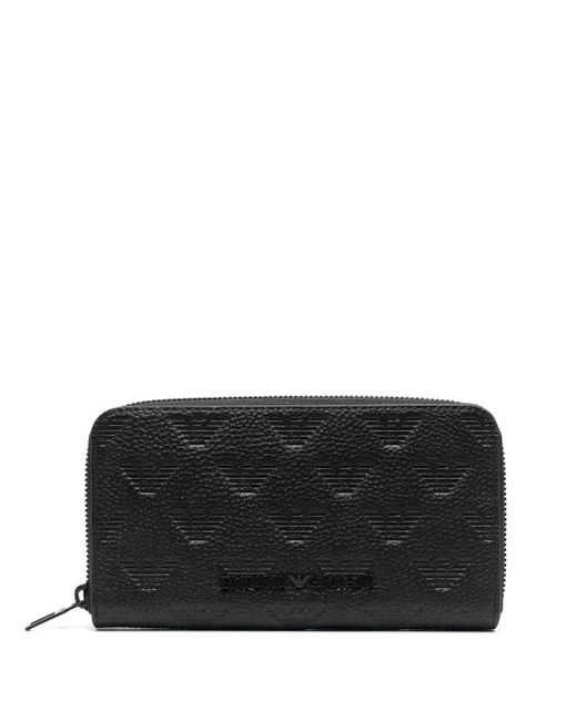 Emporio Armani logo-debossed zip-around wallet