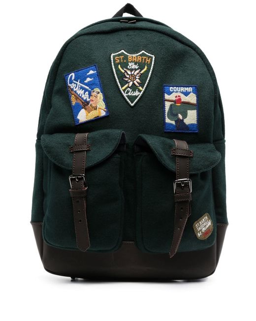 Mc2 Saint Barth logo-patch zip-up backpack
