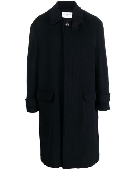 Naviglio Milano single-breasted wool-blend coat