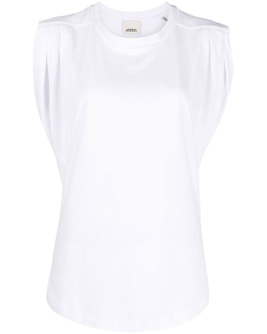 Isabel Marant ruched-sleeve cotton T-shirt