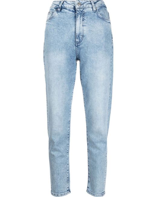 Boss high-waisted cropped jeans
