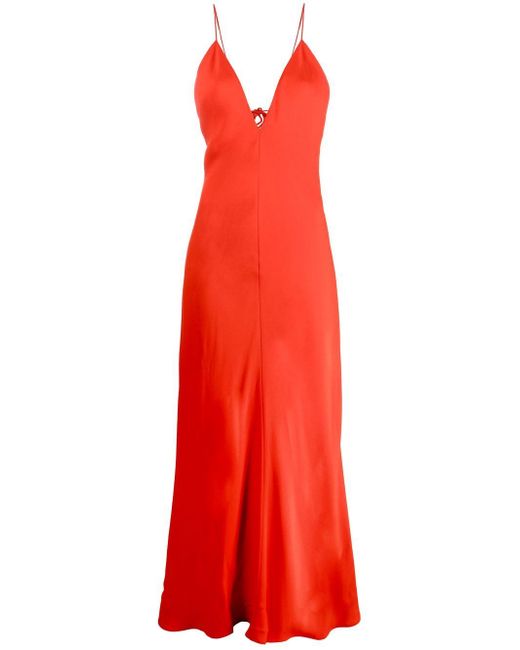 Stella McCartney V-neck floor-length dress