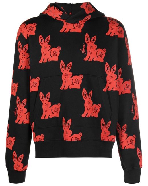 Amiri rabbit-motif cotton hoodie