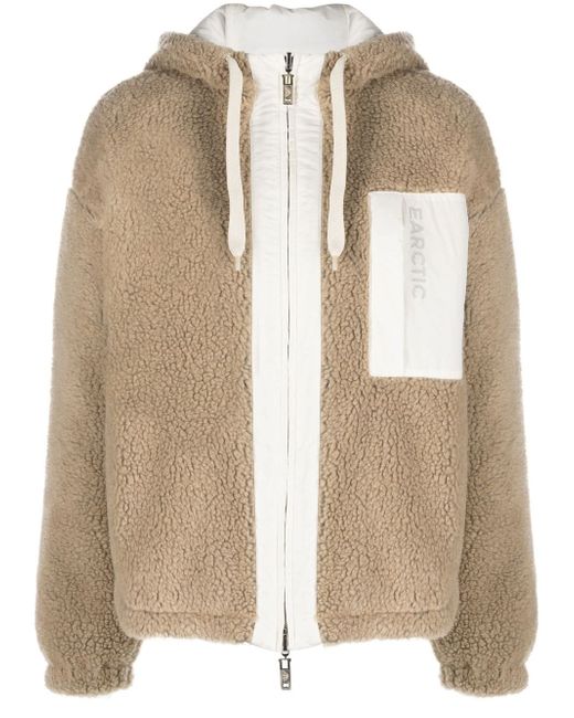 Emporio Armani faux shearling hooded jacket