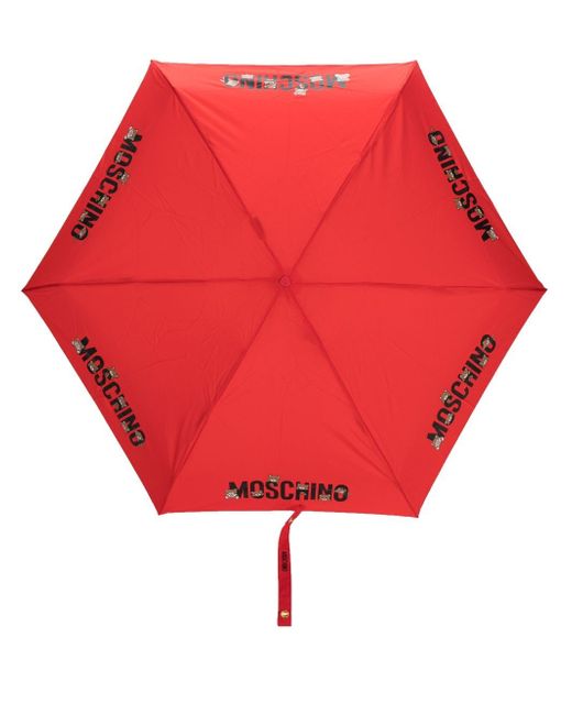 Moschino logo-print umbrella