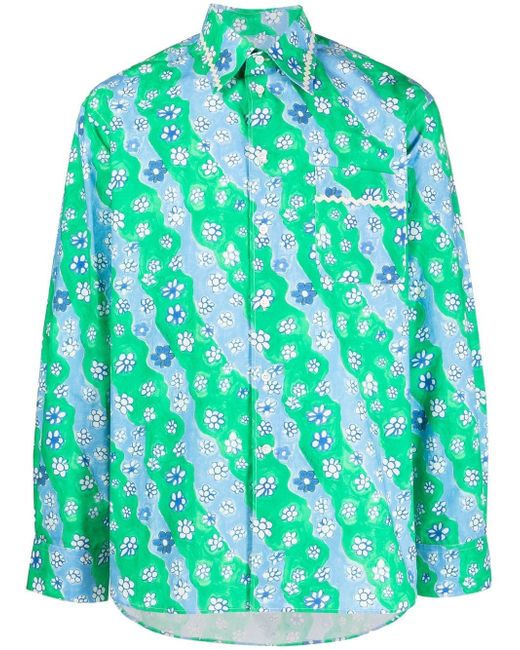 Marni cotton floral-print shirt