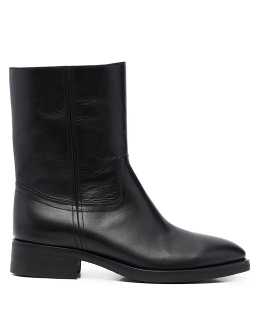 Maison Margiela almond-toe leather ankle boots
