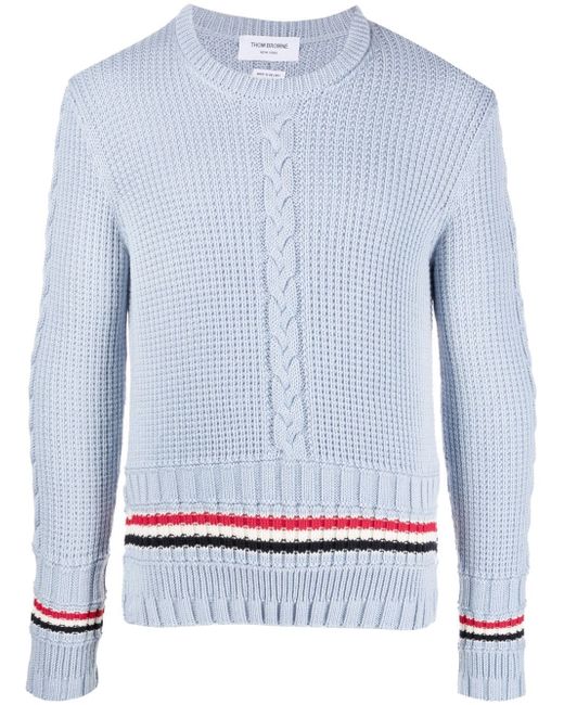 Thom Browne stripe-detail wool cardigan